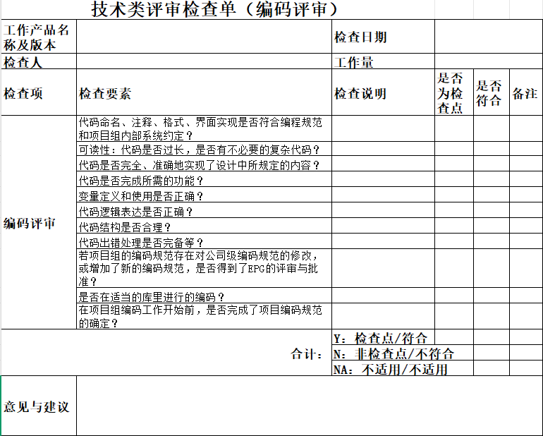 06-代码走查评审单